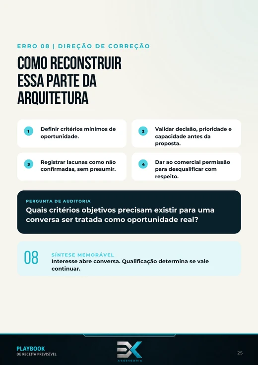 Página do erro 8 com pergunta de auditoria